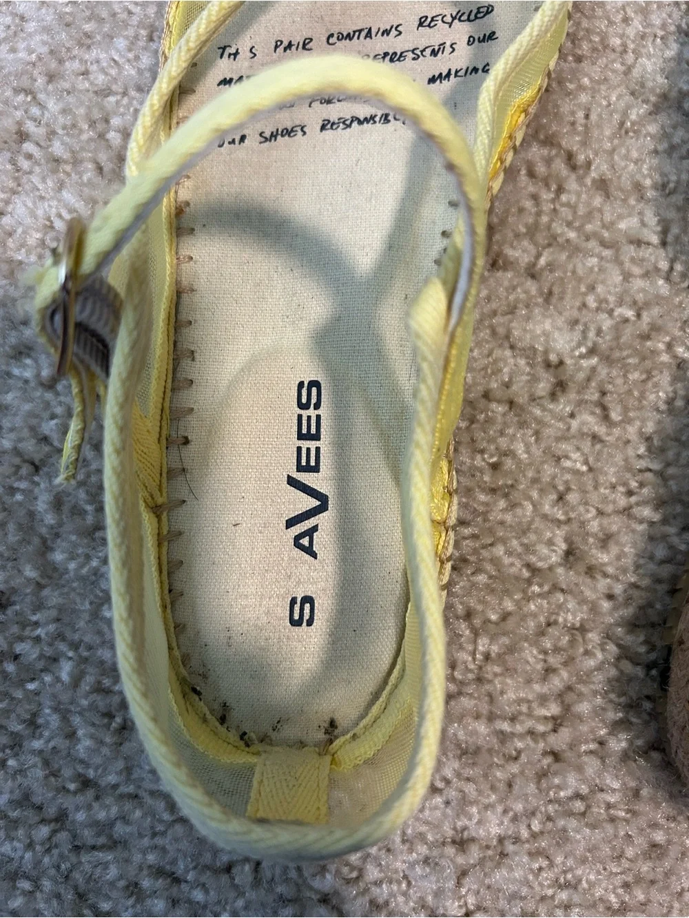 SeaVees Yellow Mary Jane Espadrille Shoes